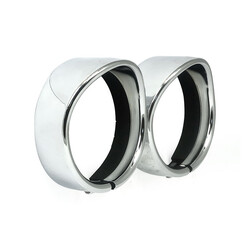 Recessed Trim Rings With Visor | 4 | 5" Spotlamp | Chrome
