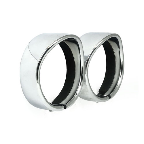 Recessed Trim Rings With Visor | 4 | 5" Spotlamp | Chrome