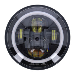 7-Zoll-Led-Scheinwerfer | Schwarz | Hell