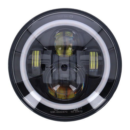 Lampe Frontale Led De 7 Pouces | Noir | Lumineux