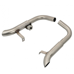 Mayhem Shortys Slash Cut Exhaust Pipes For Bobber / Speedmaster | Brushed