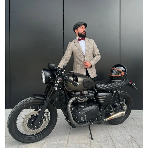 Motone La Vipère Noire | Siège À Profil Bas Avec Point De Diamant | Noir ou Marron Tabac