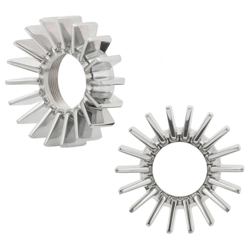 Motone Bmw Boxer Big Fin Uitlaatmoerklemmen | Luchtgekoelde Luchtkop | Paar | Vintage Shotblast Of Zwart Of Contrastzwart/Gepolijst Of Gepolijst