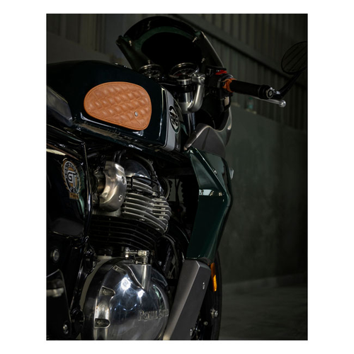 Trip Machine  Diamond Leather Tankpad | Black Or Tan Or Brown