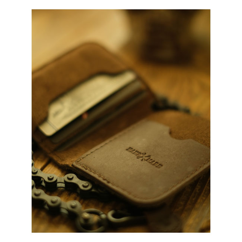 Trip Machine  Moto Wallet | Black Or Tobacco