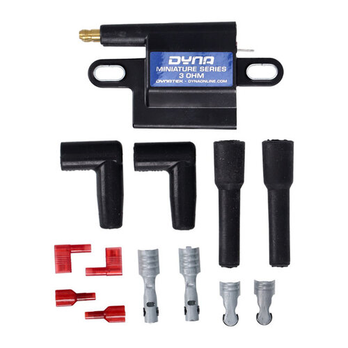 Dynatek Dyna Miniatuurspoel | Dubbele Toren | 12V | 3 OHM | Zwart