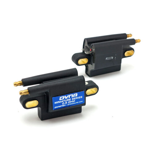 Dynatek Dyna Miniaturspulensatz | Doppelturm | 12V | 0.5 OHM | Schwarz