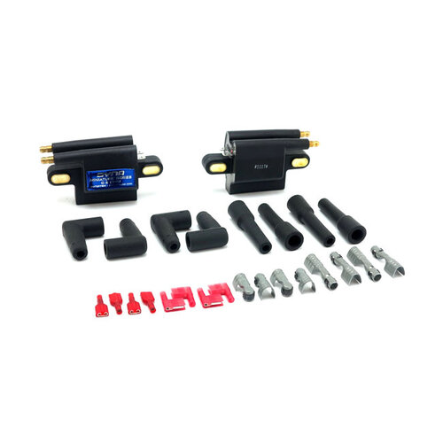 Dynatek Ensemble De Bobines Miniatures Dyna | Double Tour | 12V | 0.5 OHM | Noir