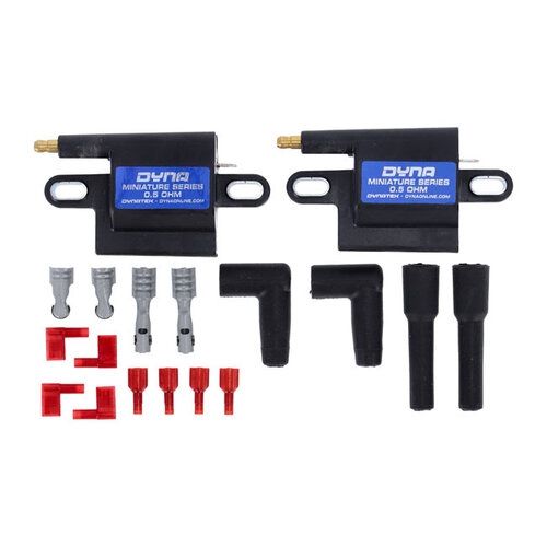 Dynatek Dyna Miniaturspulensatz | Einzelturm | 12V | 0.5 OHM | Schwarz