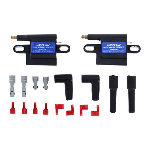 Dyna Miniature Coil Set | Single Tower | 12V | 3 OHM | Black