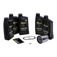Großes Öl-Service-Kit | Vollsynthetisch | 99-06 Softail; 99-05 Dyna (NU) | Chromfilter