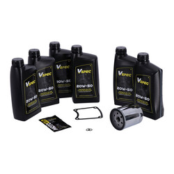 Grote Olieservicekit | Volledig Synthetisch | 86-98 Flt/Touring (NU) | Chroomfilter Of Zwart Filter