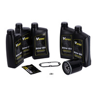 Großes Öl-Service-Kit | Vollsynthetisch | 99-06 Softail; 99-05 Dyna (NU) | Schwarzer Filter