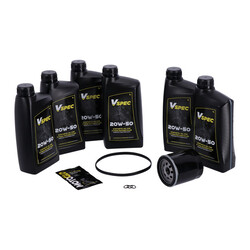 Großes Öl-Service-Kit | Vollsynthetisch | 07-16 Flt/Touring; 09-16 Trike (NU) | Schwarzer Filter Oder Chromfilter