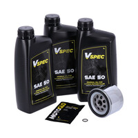 Motoröl-Service-Kit | SAE50 | 80-E84 XL Sportster (NU) | Schwarzer Filter Oder Chromfilter