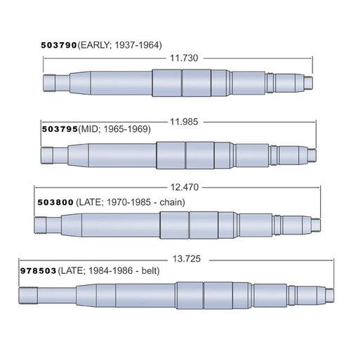 Andrews 4-Speed Transmission Mainshaft