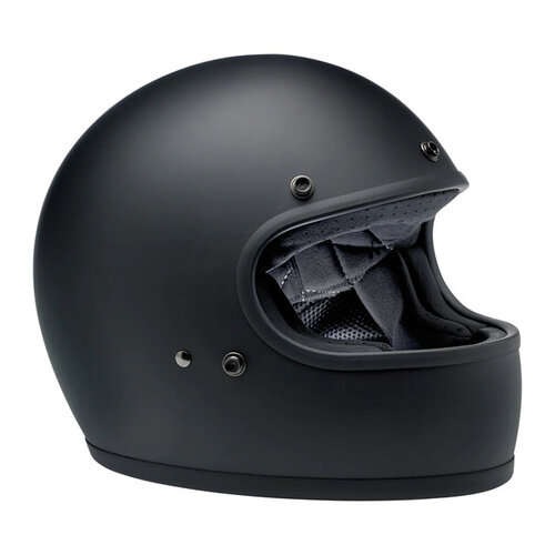 Biltwell Gringo Helm Flach | Schwarz
