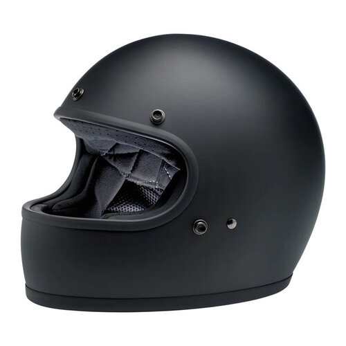 Biltwell Gringo Helm Plat | Zwart
