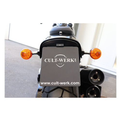 Cult-Werk Support De Plaque D'Immatriculation Central | Noir