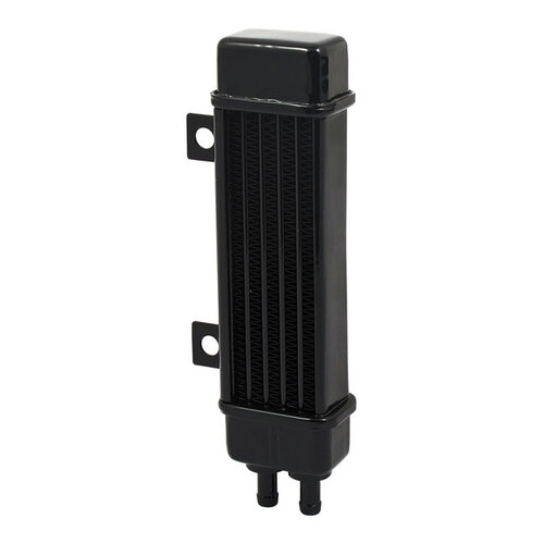 Jagg Vertical Oil Cooler | 6-Row Slim Line | Black
