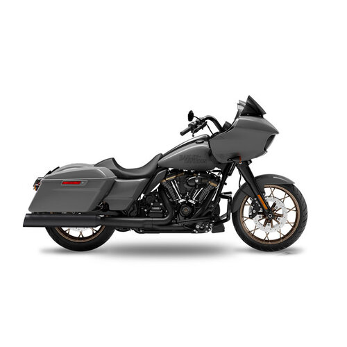 KessTech FL-Double Slip-Ons Schwarz | Billet Slash Up Endkappe