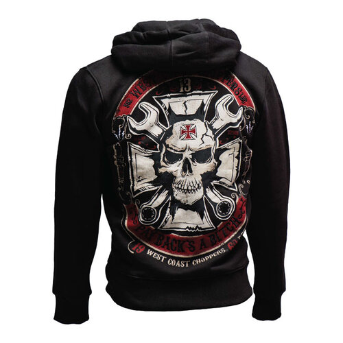 West Coast Choppers Sweat À Capuche Zippé Mécanique | Noir | Choisir La Taille