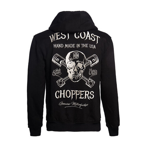 West Coast Choppers Sweat À Capuche Zippé Haute Vitesse | Noir | Choisir La Taille