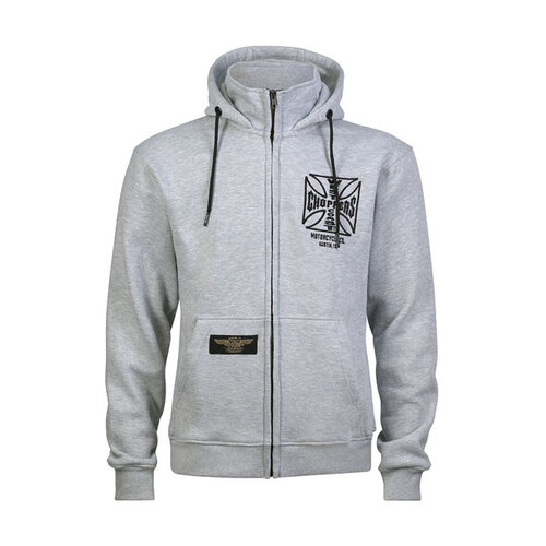 West Coast Choppers Sweat À Capuche Zippé OG ATX | Gris Mélange | Choisir La Taille