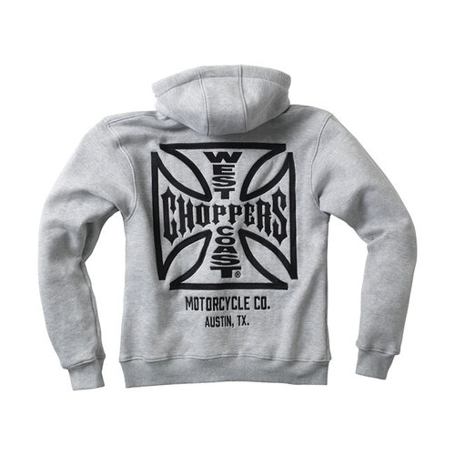 West Coast Choppers OG ATX Zip Hoodie | Grey Melange | Choose Size