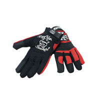 Gants D'Équitation | Noir/Rouge | Choisir La Taille