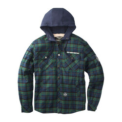 Sherpa Lined Flannel Jacket | Blue/Green | Choose Size