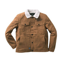 Sherpa-Gefütterte Canvas-Jacke | Ente | Größe Auswählen