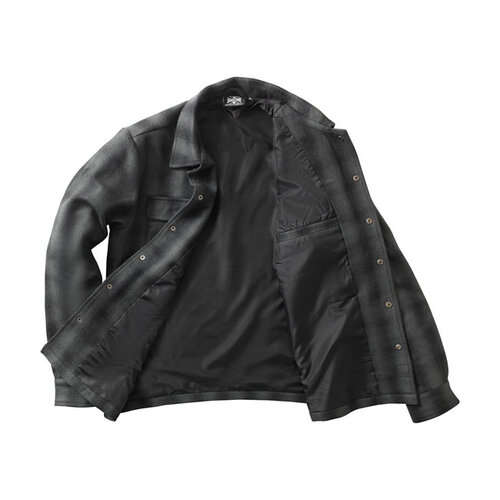 West Coast Choppers Wool Lined Plaidshirt | Charcoal/Black | Choose Size
