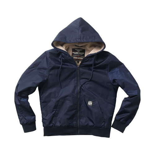 West Coast Choppers Veste En Nylon Sherpa BFU | Bleu Marine | Choisir La Taille