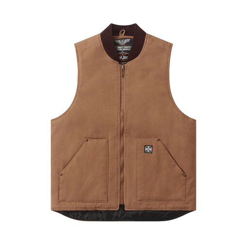 West Coast Choppers Gilet De Travail Robuste Frontier | Marron | Choisir La Taille