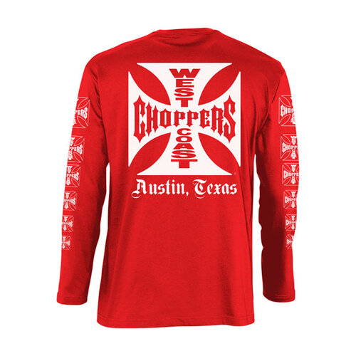West Coast Choppers OG LOGo ATX Longsleeve | Red | Choose Size