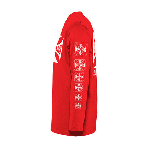 West Coast Choppers OG Logo ATX À Manches Longues | Rouge | Choisir La Taille