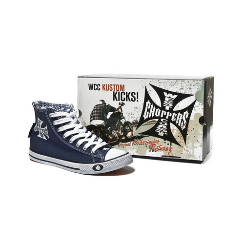 West Coast Choppers Chaussures Montantes Warrior | Marine | Choisir La Taille