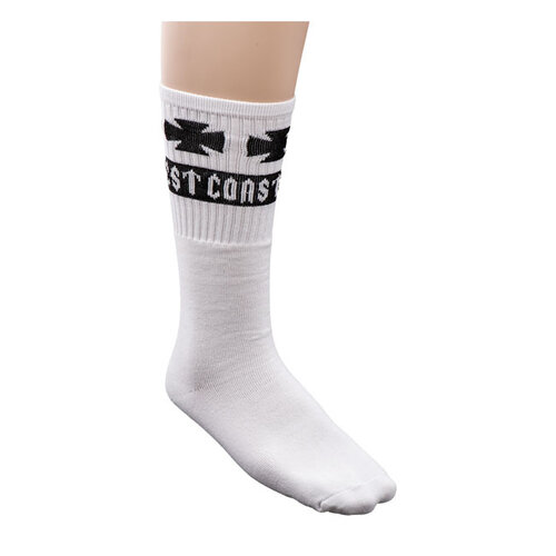 West Coast Choppers Tube Logo Socks | Cool White | Choose Size