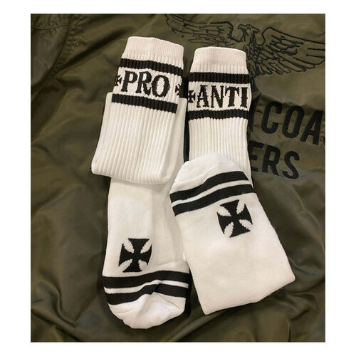 West Coast Choppers Chaussettes Hautes Pro-Anti | Blanc | Choisir La Taille