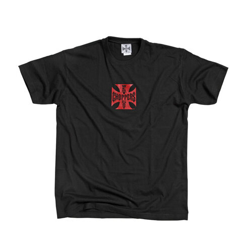 West Coast Choppers OG Klassisches T-Shirt | Schwarz/Rot | Größe Auswählen