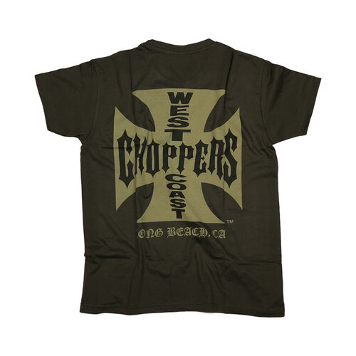 West Coast Choppers OG Klassiek T-Shirt | Effen Kaki | Kies De Maat