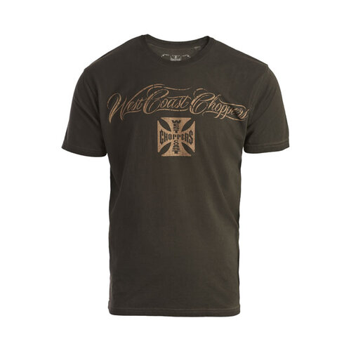 West Coast Choppers Eagle Crest T-Shirt Ölfarbe | Anthrazit | Größe Auswählen
