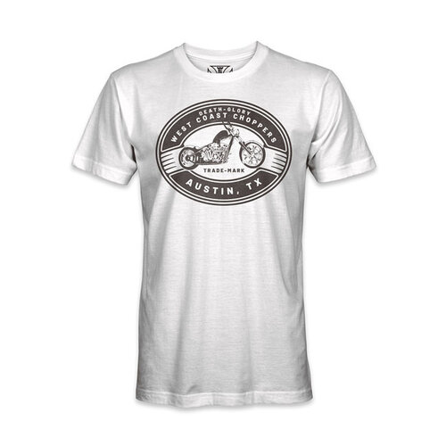 West Coast Choppers Death Glory Trade-Mark T-Shirt | White | Choose Size