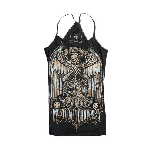 West Coast Choppers Eagle Crest Praga Top | Schwarz | Größe Auswählen