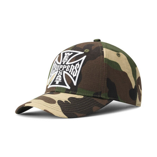 West Coast Choppers OG Cross Ripstop Roundbill Hat Woodland | Camouflage
