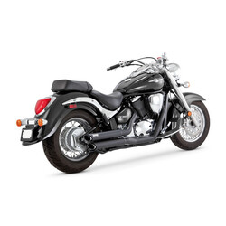 Twin Slash Staggered 2-2 Auspuff | Schwarz