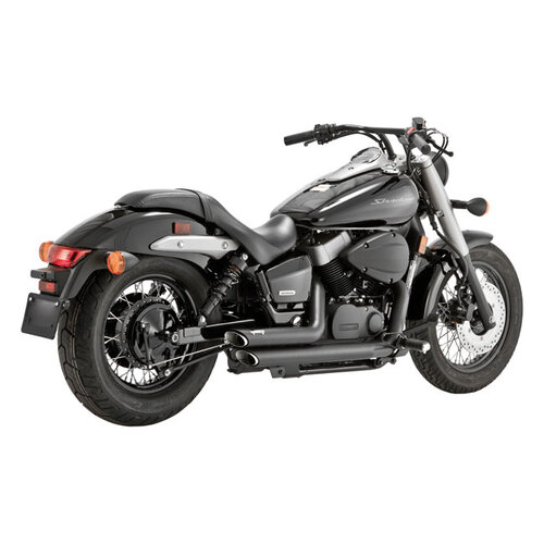 Vance & Hines Shortshots Décalés 2-2 Échappement | Noir