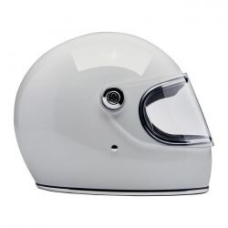 Casque Gringo S, blanc brillant et homologué ECE