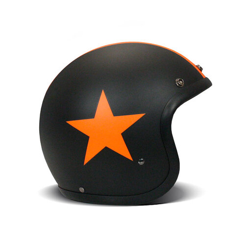 DMD Casque Rétro | Étoile Orange | Choisissez La Taille